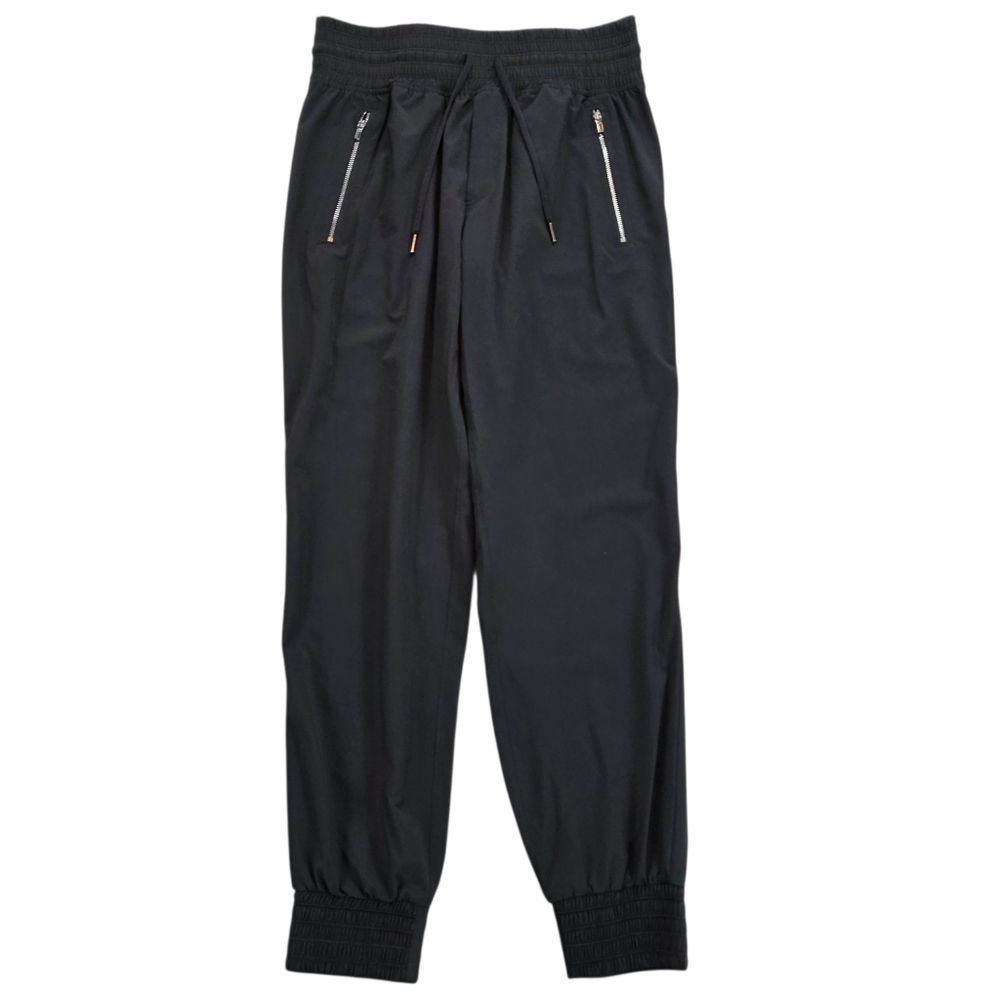 Athleta Black Camden Cargo Lifestyle Travel Work Pants Joggers Zip Pockets sz 0‎